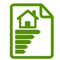 Grüner Energieausweis im Dokumentstil